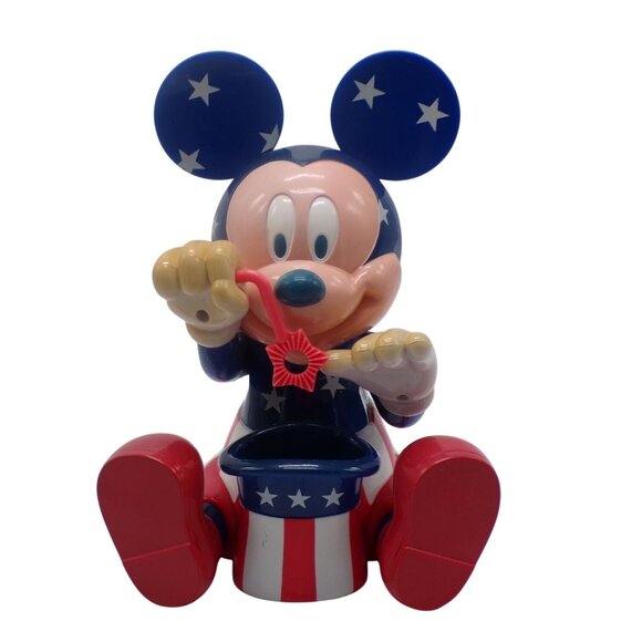 VTG Animatronic Patriotic Red White & Blue Bubble Blower Toy-Tested Works - Picture 1 of 6